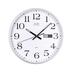 Zegar ścienny z datownikiem JVD, HP671.1 biały