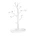 Drzewko na biżuterię Kozioł Pi:p, białe transparentne, 43,5cm