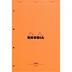 Notes Rhodia Basic Orange & Black Nr119 Orange - linie z marginesem, blok szyty, wkład do segregatora