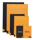 Notes Rhodia Basic Orange & Black "le R" Nr11 Black - linie, blok szyty