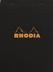Notes Rhodia Basic Orange & Black Nr16 Black - kratka, blok szyty
