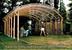 Garaż ogrodowy drewniany na 2 auta - wiata ogrodowa 6 x 5.2 m
