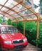 Garaż ogrodowy drewniany na 1 auto - wiata ogrodowa 5 x 2.8 m